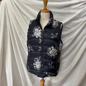 LOFT Floral Puffer Vest L / XL women’s